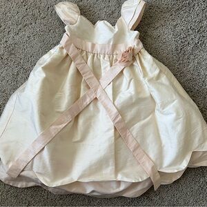 Biscotti Girls SILK, Blush pink and cream Dress - beautiful!
